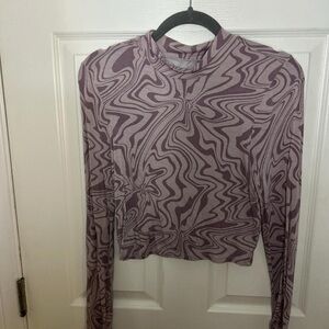 Pacsun high knock purple swirl long sleeve top.